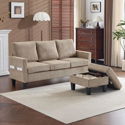 L Shaped Couch with Movable Storage