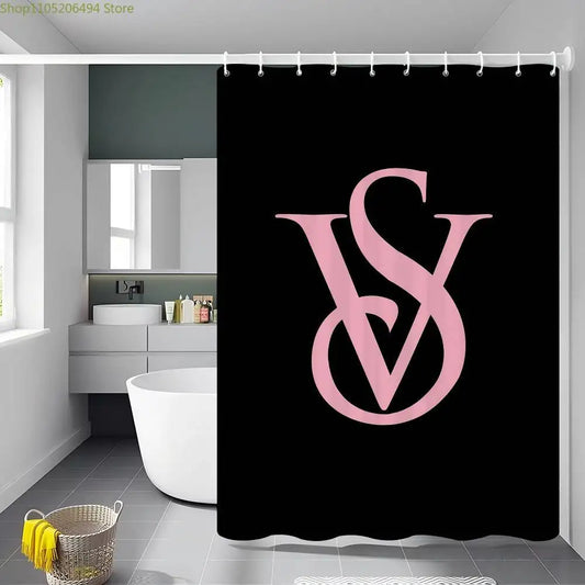 Decorative Shower Curtain With Hooks