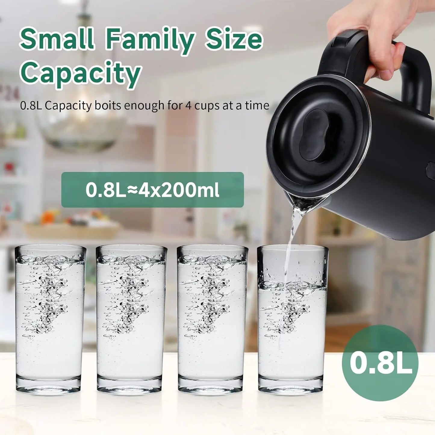Portable Stainless Steel Electric Kettle