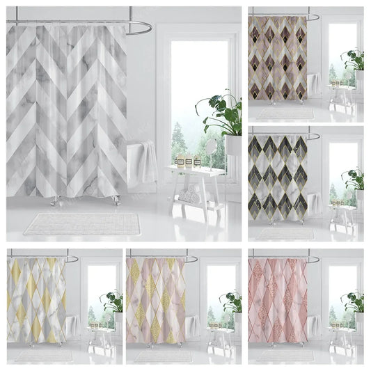 Modern shower curtain