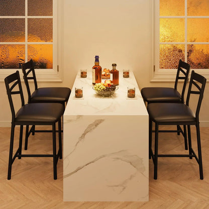 Black Bar Stools Set of 4