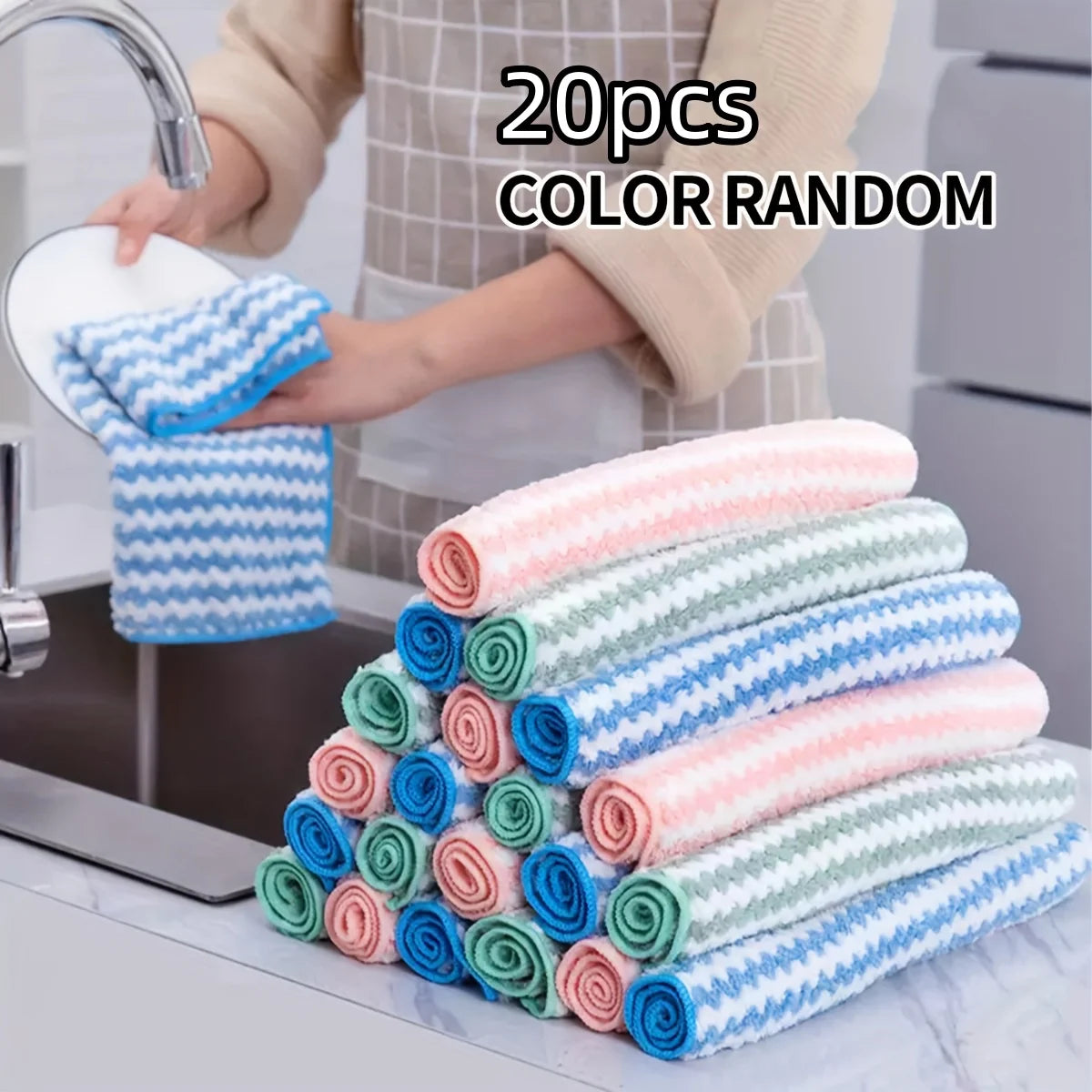 30 Pack Premium Microfiber Cleaning Cloths
