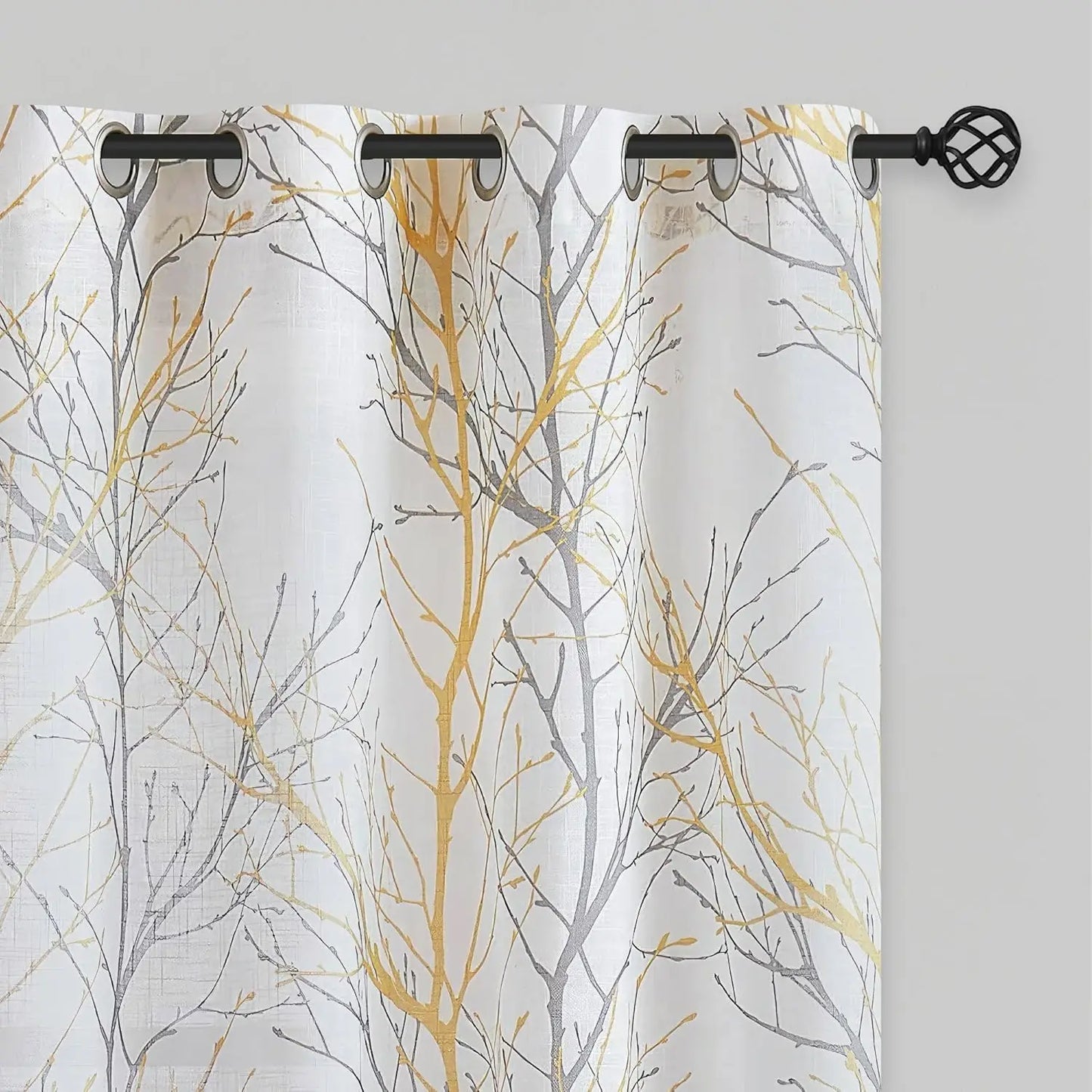 Semi Sheer Curtains, 108 Inches 2 Panels