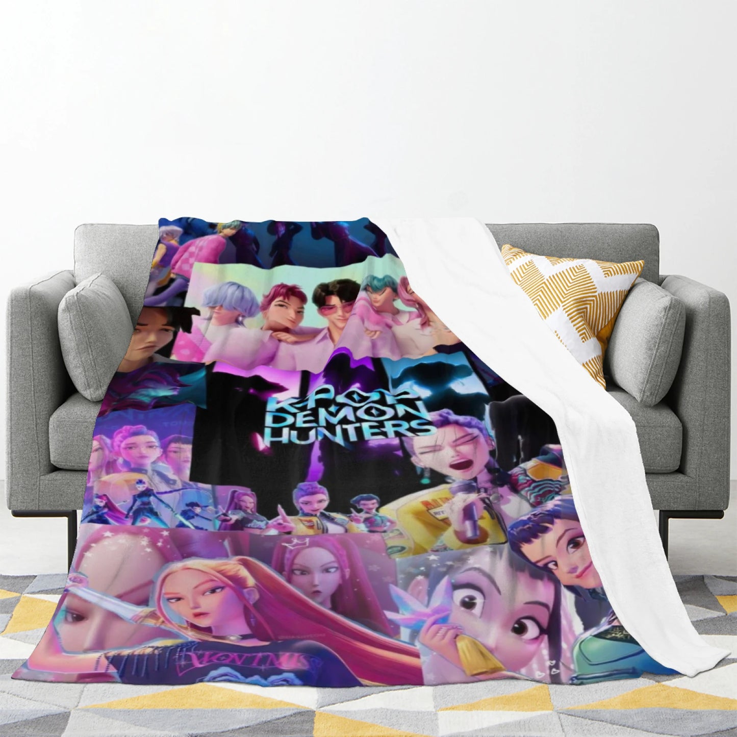 Saja Boys KPop Demon Hunters Blanket