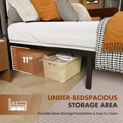 Heavy Duty Metal Bed Frame with Headboard