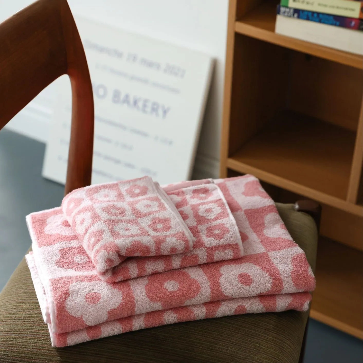 Fashion Striped Cotton Bath and Face Towel