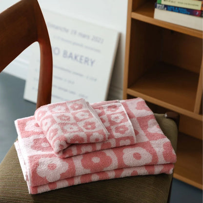 Fashion Striped Cotton Bath and Face Towel