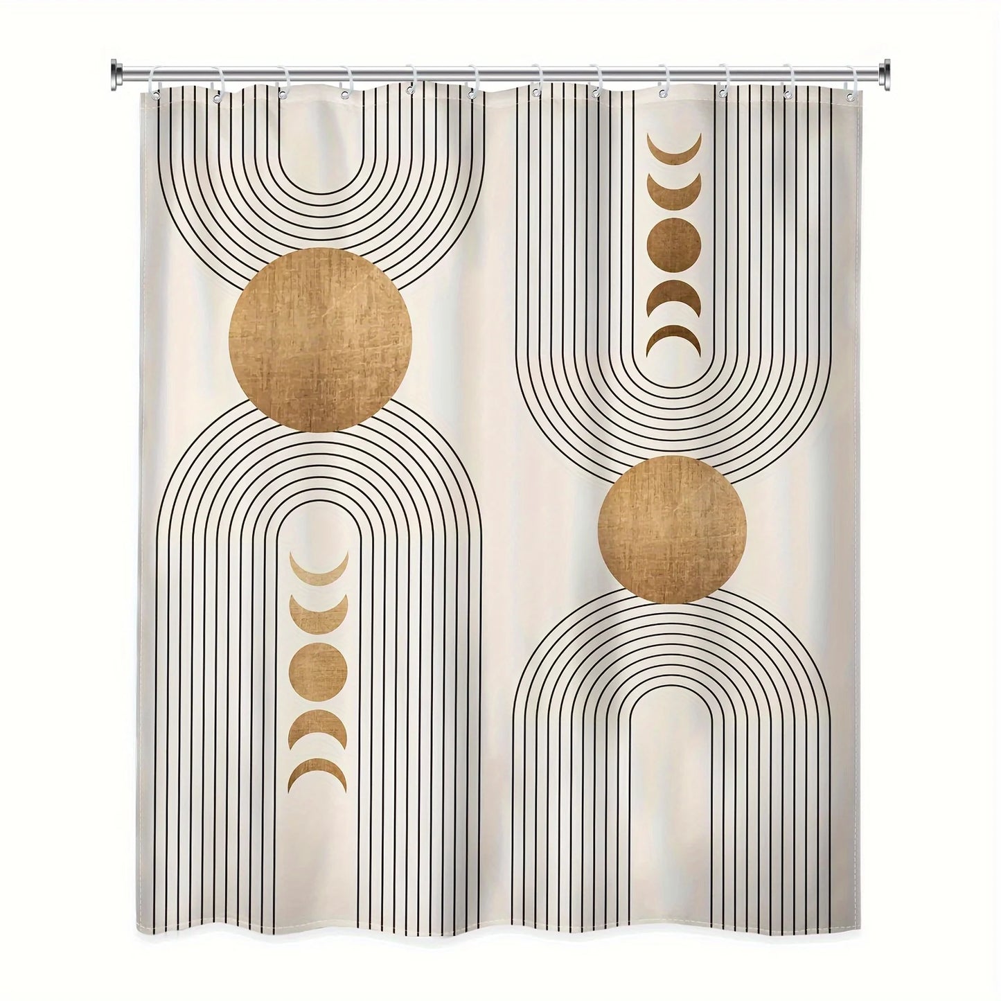 Mid Century Boho Shower Curtain