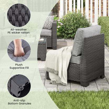 Outdoor Furniture with Ottoman