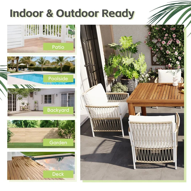 5-Piece Outdoor Wooden Dining Set