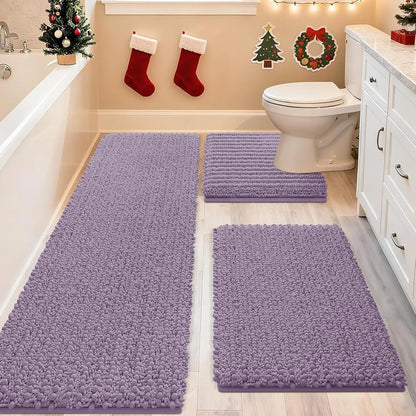 Lavender 3-Piece Ultra Soft Thick Absorbent Mats