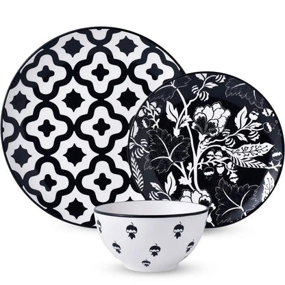 Ceramic Plates and Bowls for 4
