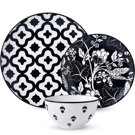 Ceramic Plates and Bowls for 4