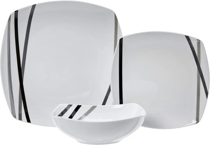 18-Piece Square Dinnerware Set for 6