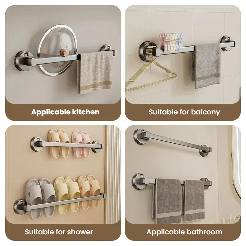 Bathroom Suction Cup Towel Rack