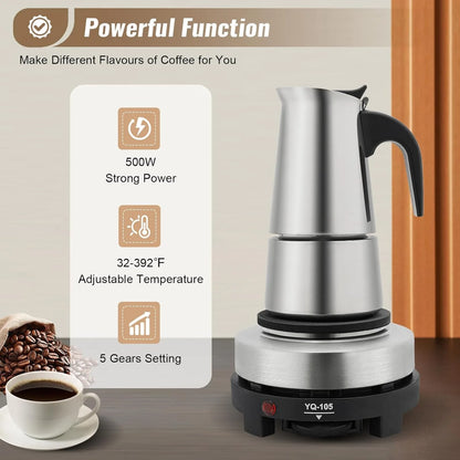 Stainless Steel Stovetop Coffee Pot