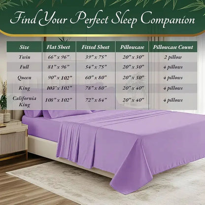4pcs/6pcs Bamboo Cooling Sheets
