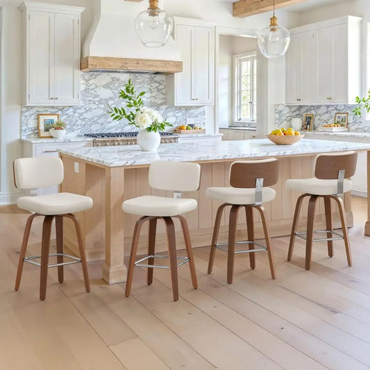 Set of 3 Upholstered Barstools