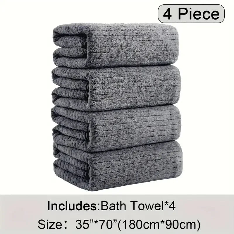 4pcs Oversized Bath Towels Set