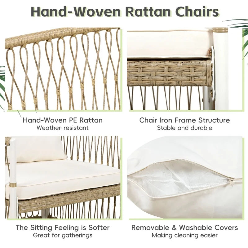 5-Piece Outdoor Wooden Dining Set