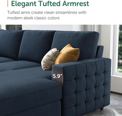 Sectional Sleeper Sofa with Pull Out Bed