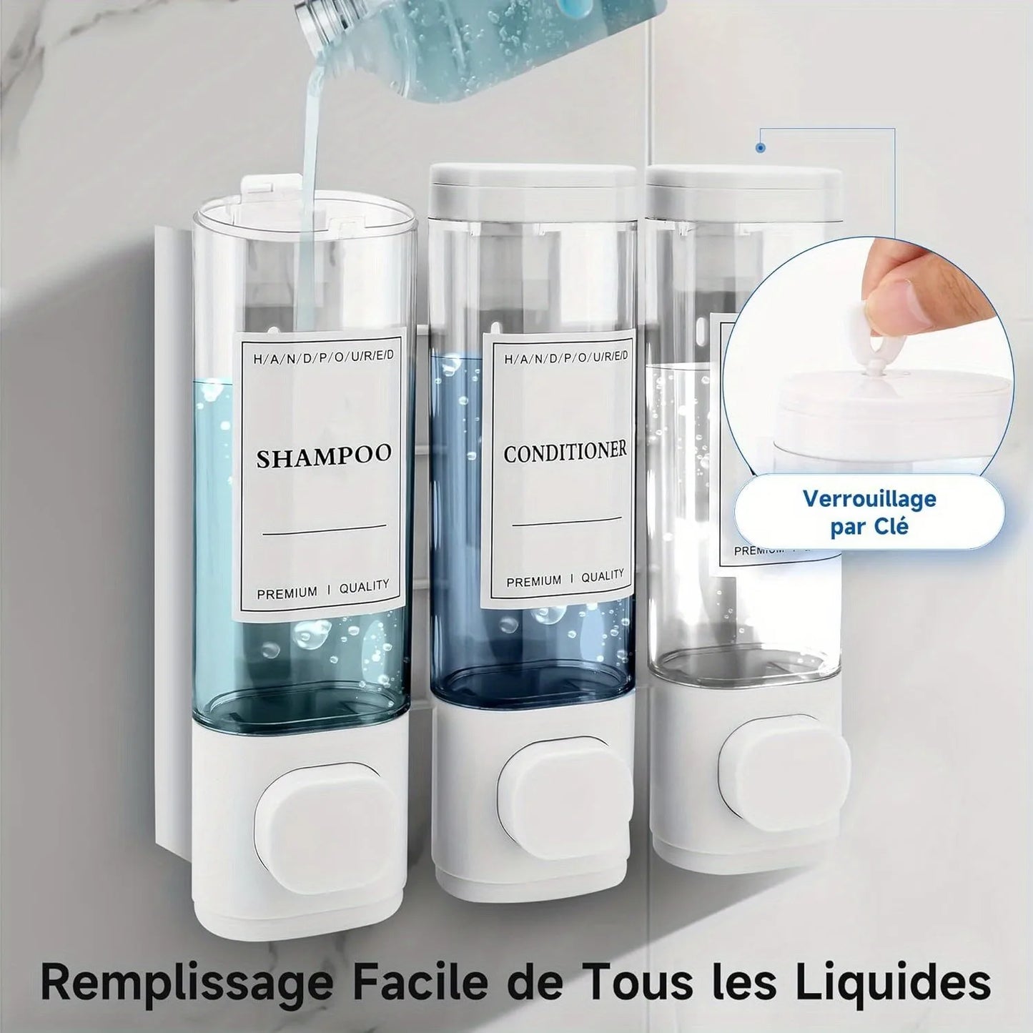 3-in-1 Shampoo and Conditioner Dispenser