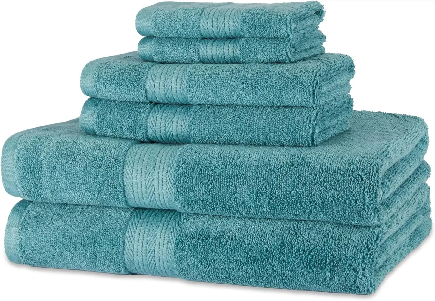 6 Piece Oversized Cotton Bathroom Towel Set