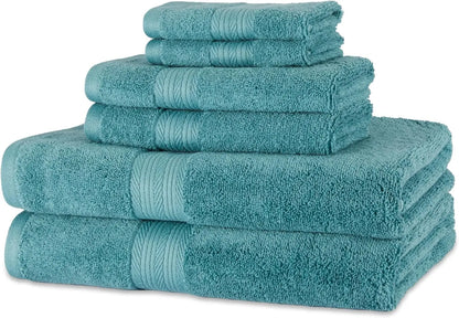 6 Piece Oversized Cotton Bathroom Towel Set