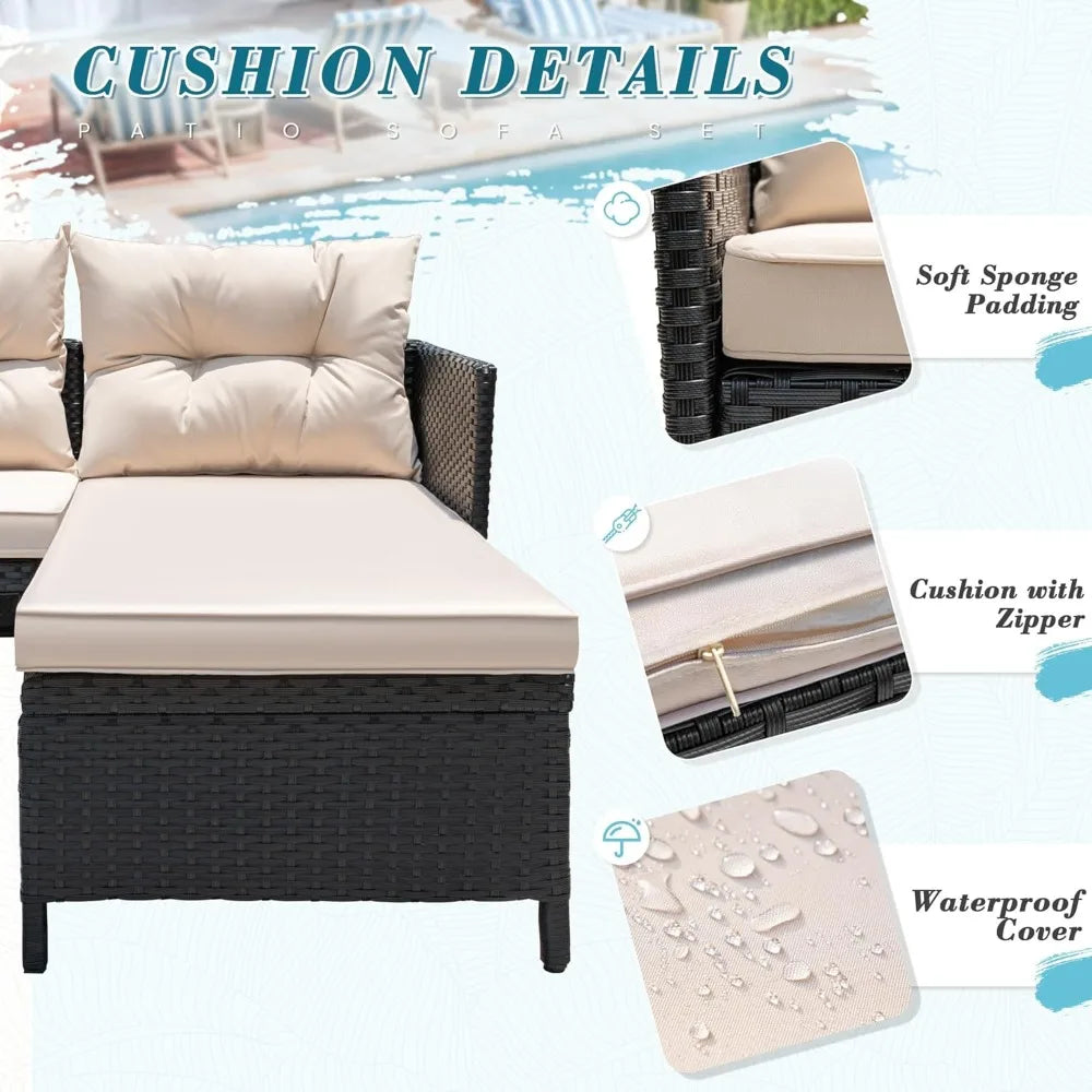 3 Piece Patio Furniture Set