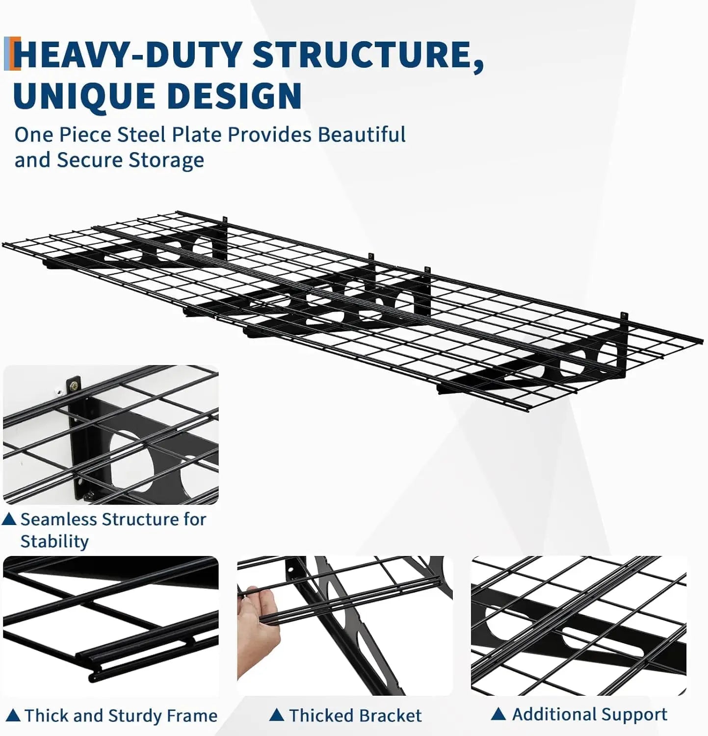 2 Pack 2x6 ft Garage Shelving Wall Mounted