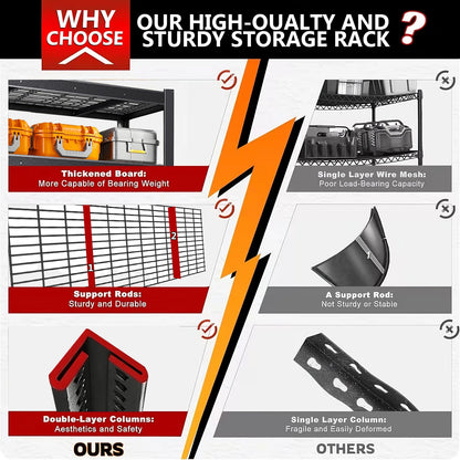 Heavy-Duty Metal Storage Rack