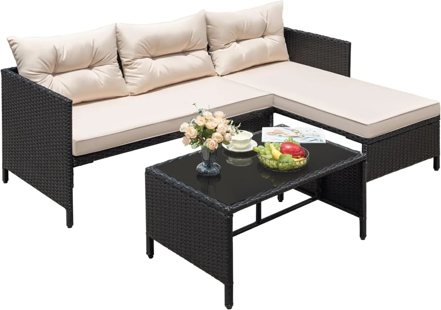 3 Piece Patio Furniture Set