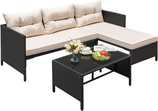 3 Piece Patio Furniture Set