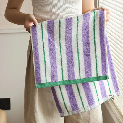Fashion Striped Cotton Bath and Face Towel