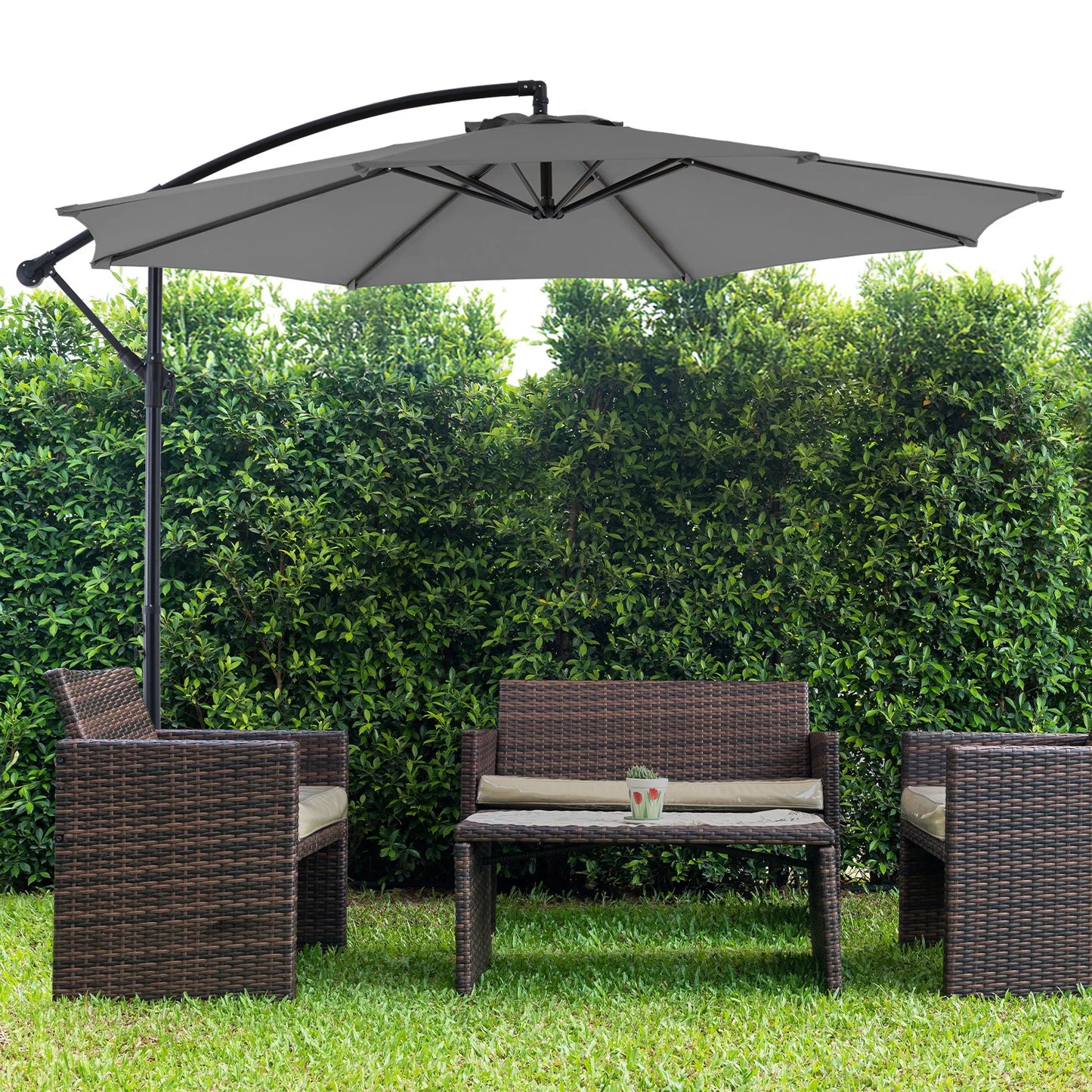 10FT Outdoor Patio Umbrella with Easy Tilt Adjustment