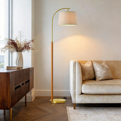 Gold Arc Floor Lamp with Foot Switch