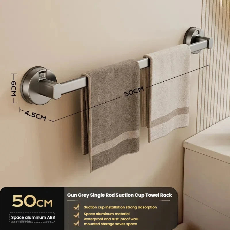 Bathroom Suction Cup Towel Rack