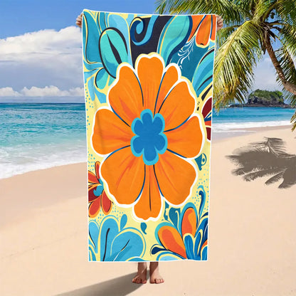 Flower Pattern Beach Towel