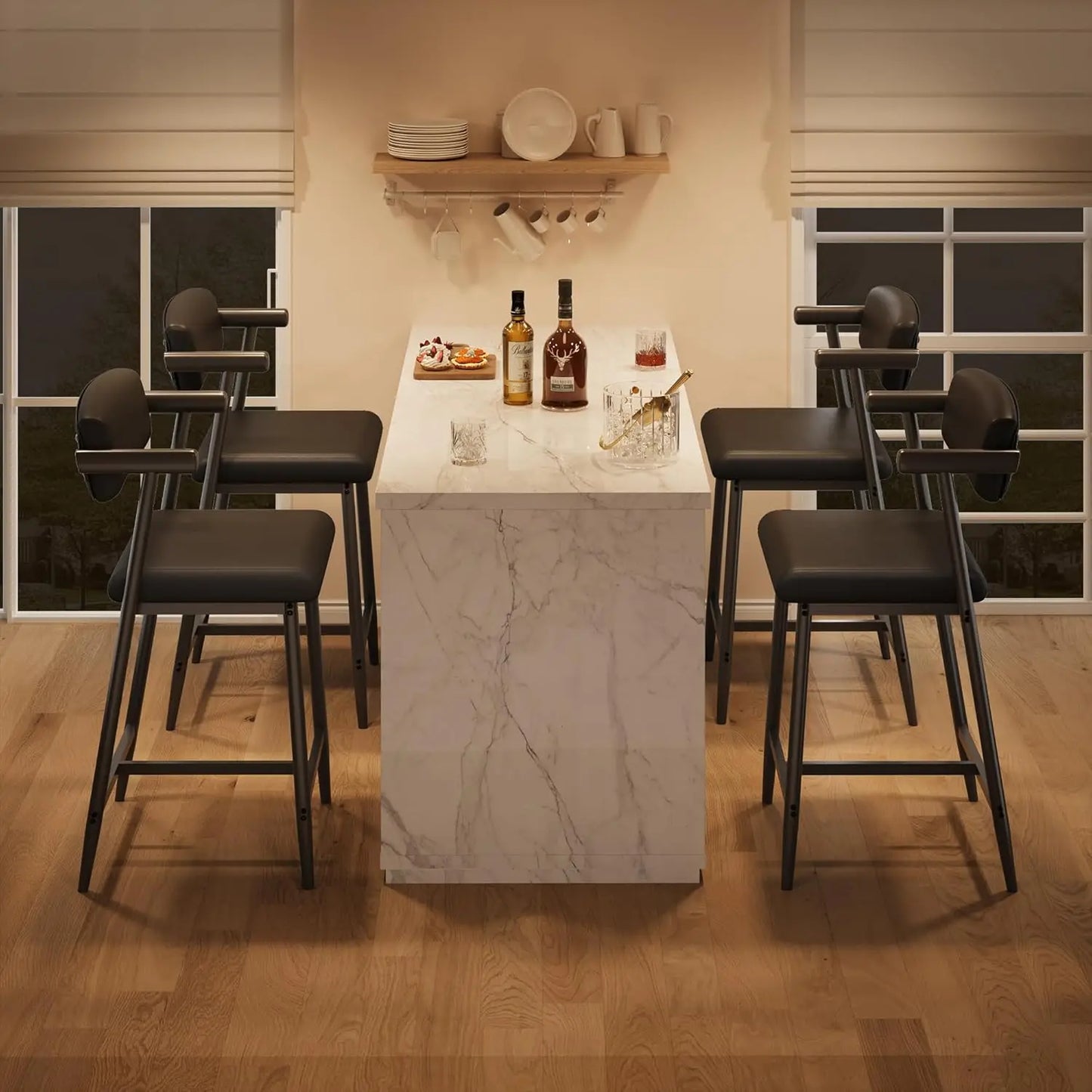 2PCS Modern Bar Stools Set