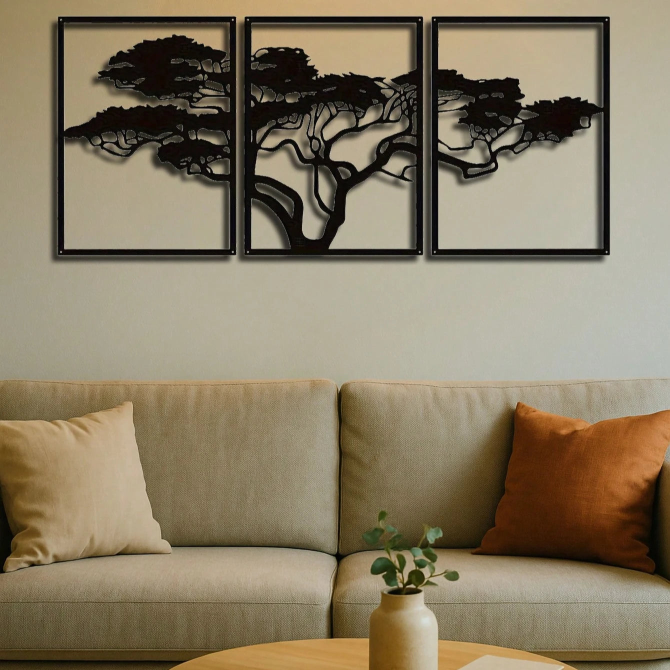 Handmade African Baobab Tree Metal Wall Art