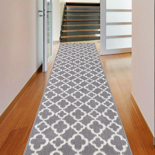Non-Slip Moroccan Trellis Runner Rug