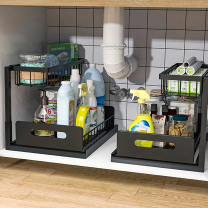1/2pcs Sliding Pull-out Metal Cabinet