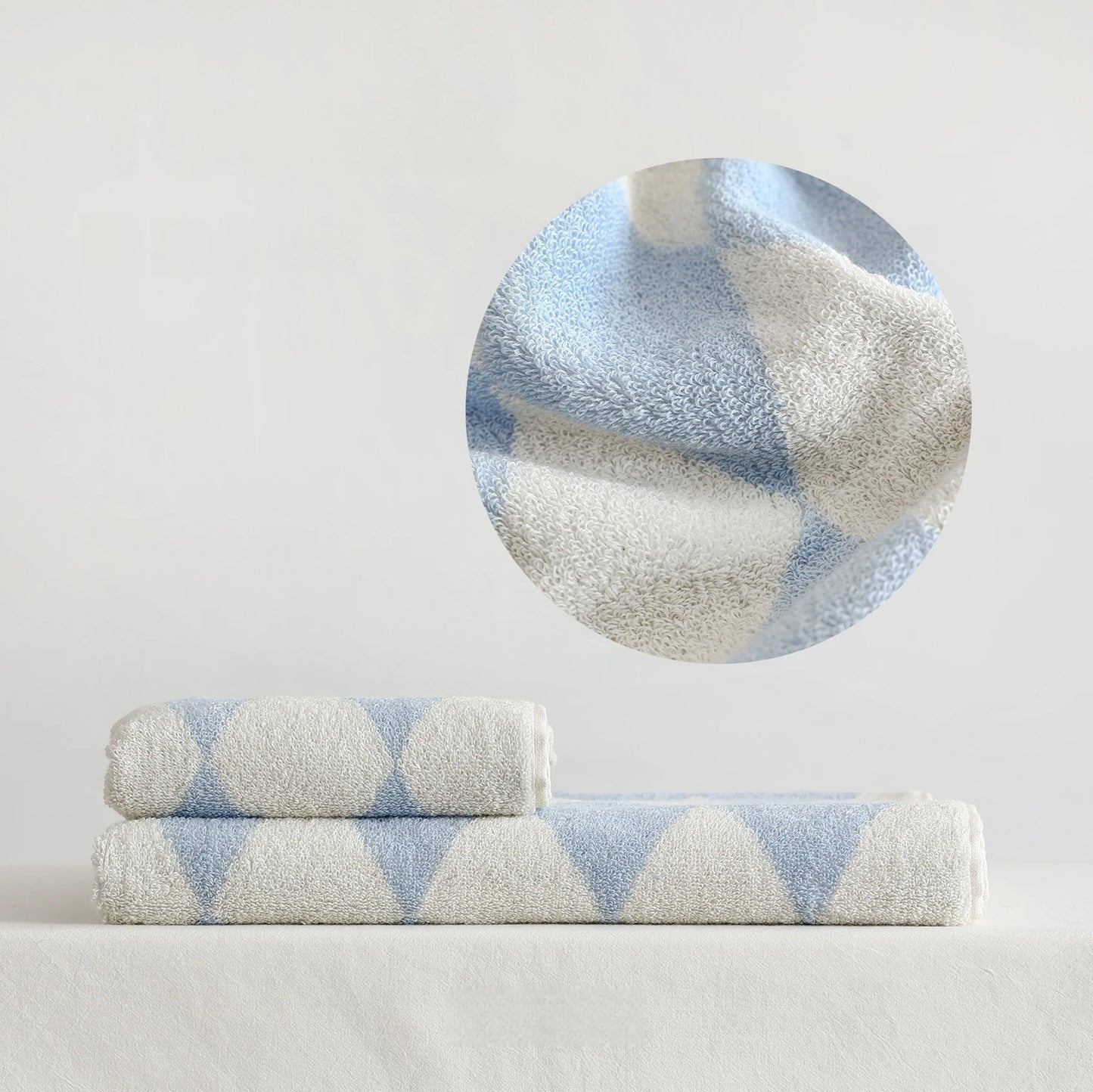 Fashion Striped Cotton Bath and Face Towel