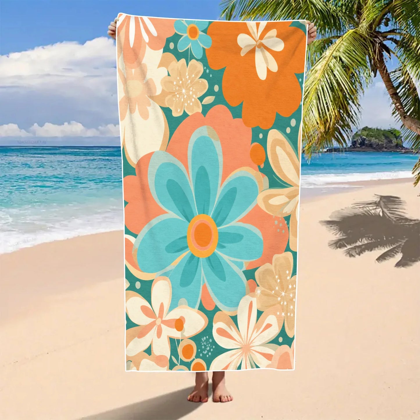 Flower Pattern Beach Towel