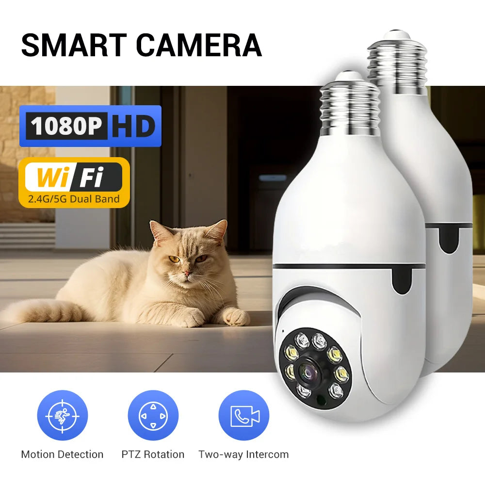 Light Bulb Security Cameras Outdoor Wireless