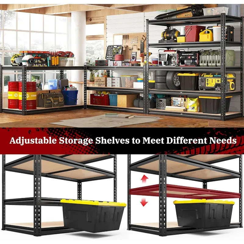 2500LBS Garage  5 Tier Metal Shelves