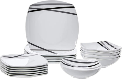 18-Piece Square Dinnerware Set for 6