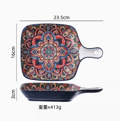 New Bohemian Style Ceramic Household Dishes Set