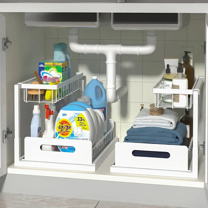1/2pcs Sliding Pull-out Metal Cabinet