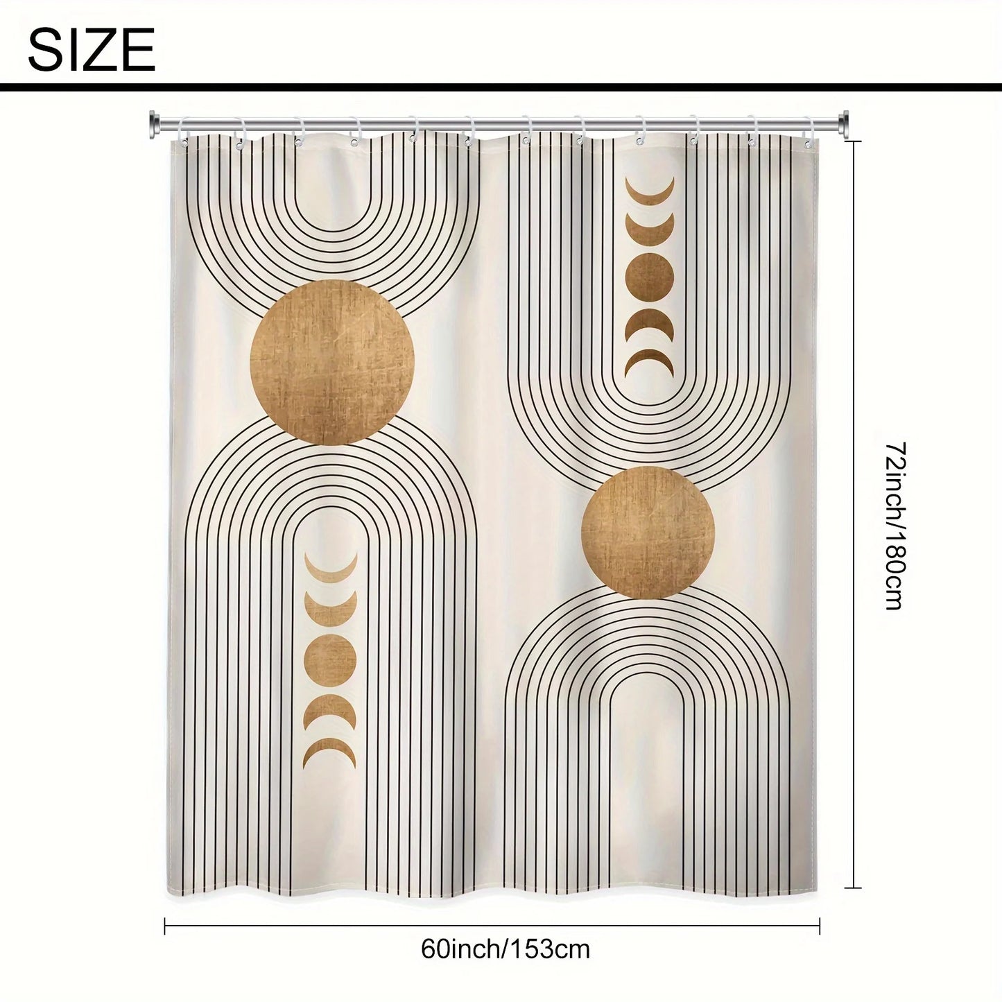 Mid Century Boho Shower Curtain